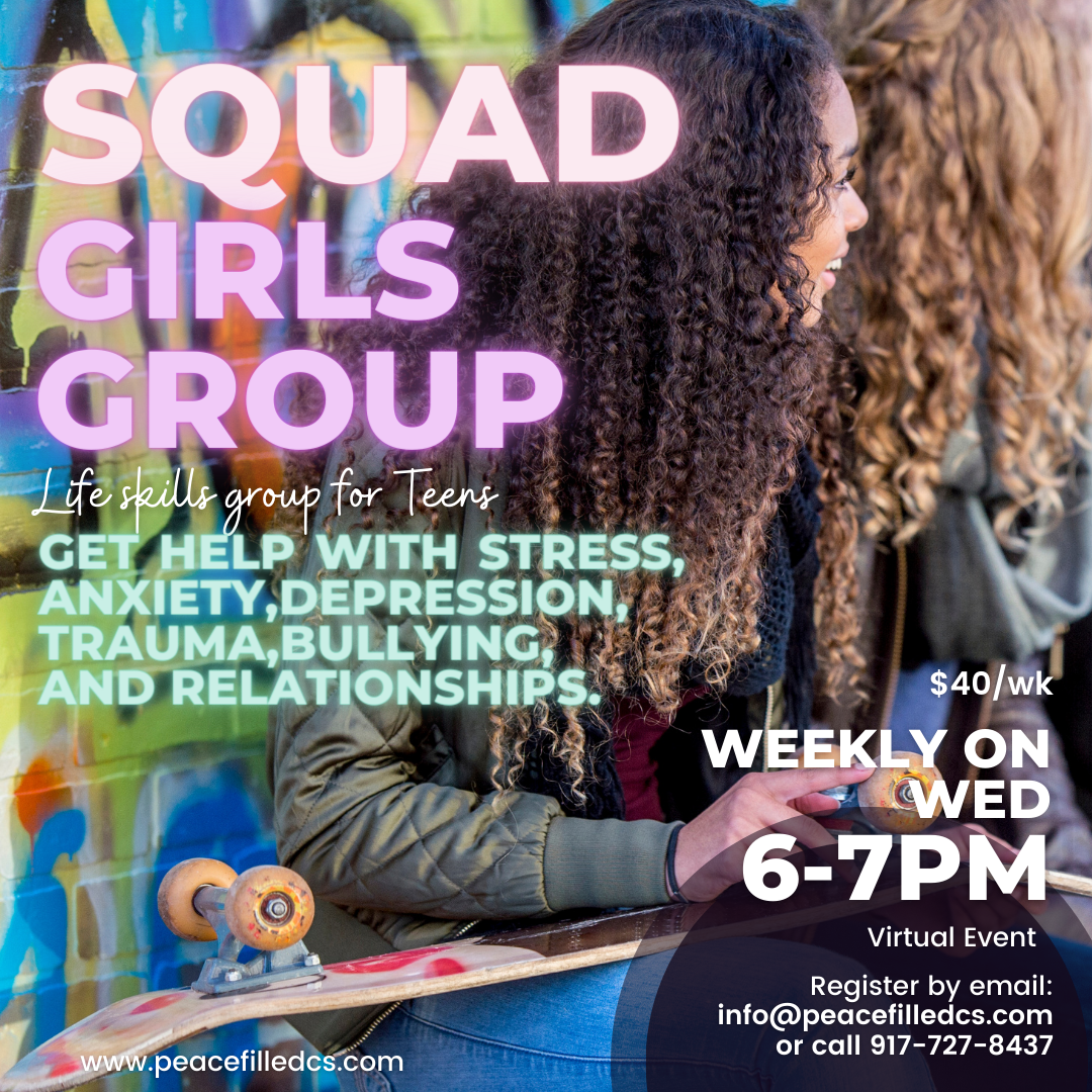 SQUAD Girls Group  Peace Filled Mental Health Counseling Services